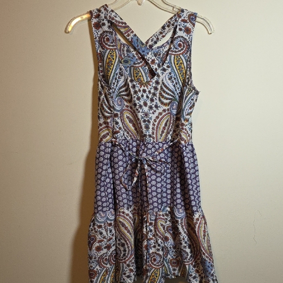 Band of Gypsies Orange and Blue Tiered Sundress - Picture 3 of 4